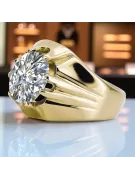 14K жълто злато Циркон Пръстен Винтидж крафт vrc016y